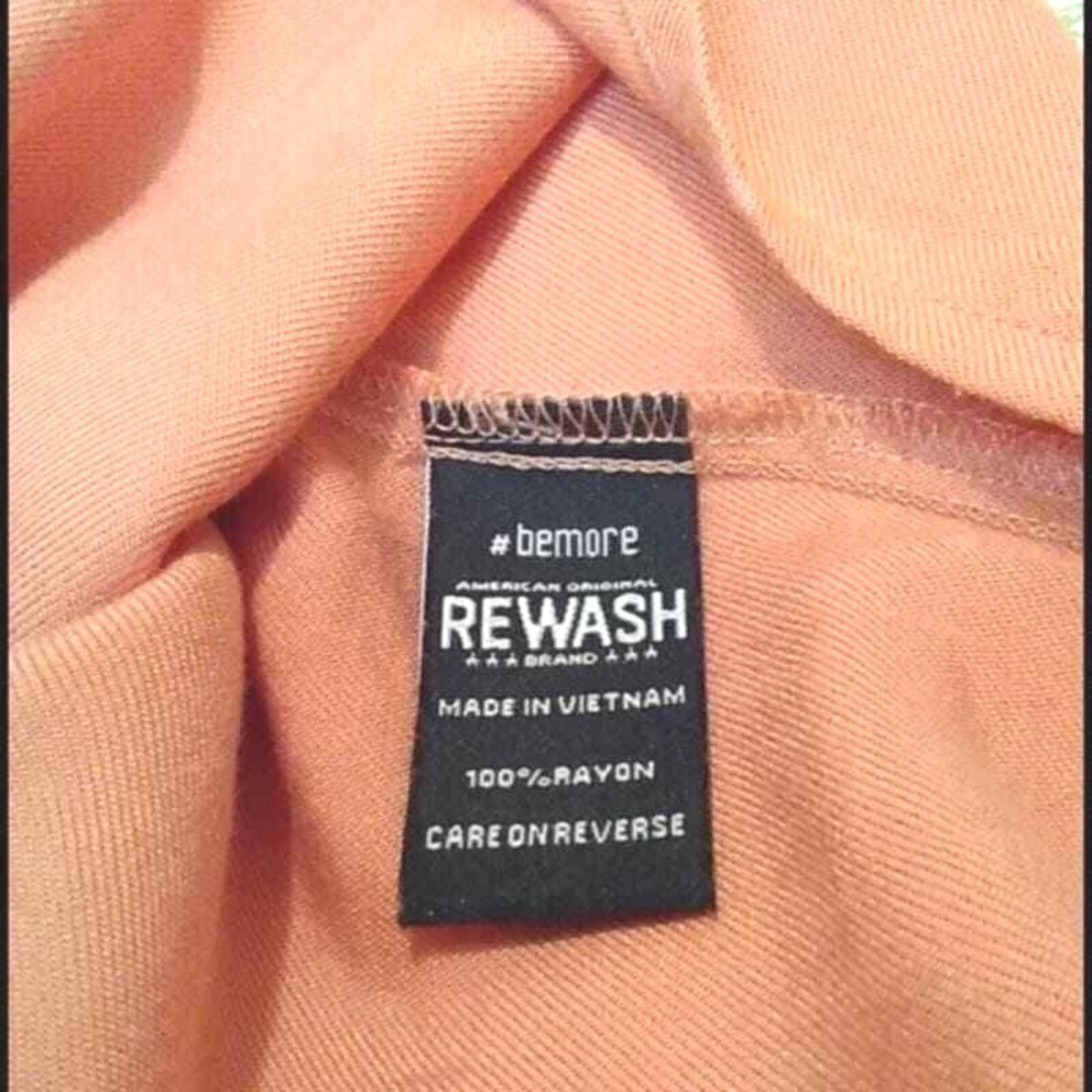 Rewash Sundress Women XS Peach Pink Molded Cup Adjustable Strap Rayon NWT Casual - Picture 9 of 9